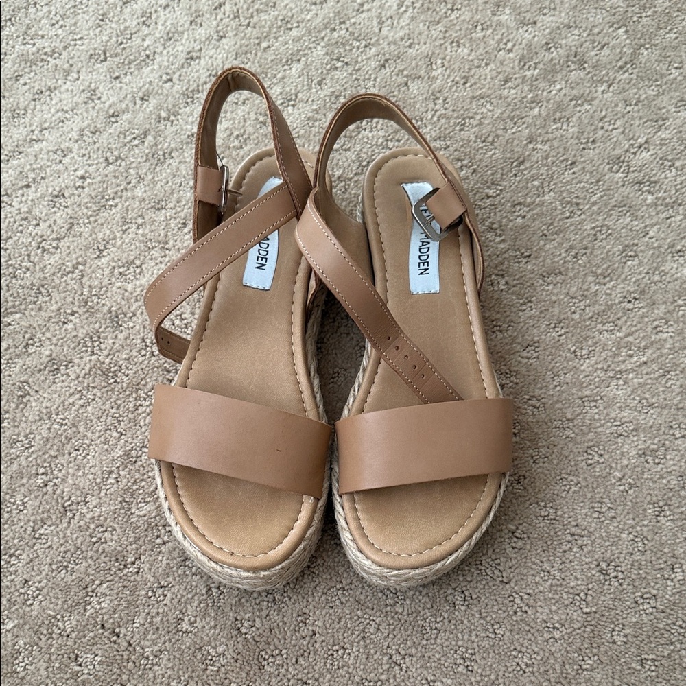 Steve Madden Tan Espadrille Sandals